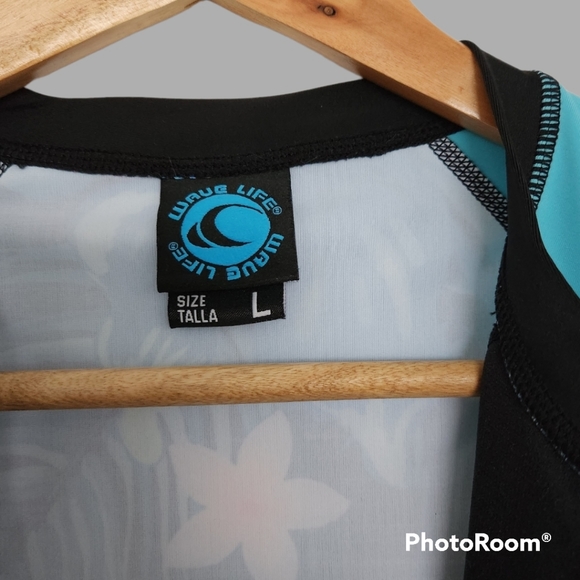 NWOT Wave Life Blossom Zip Front Blue Paddle Suit Large - Picture 3 of 8